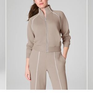 Spanx NWT set 
Tan Zip-Up Track Jacket and Pants
Jacket size sm, pants sm petite